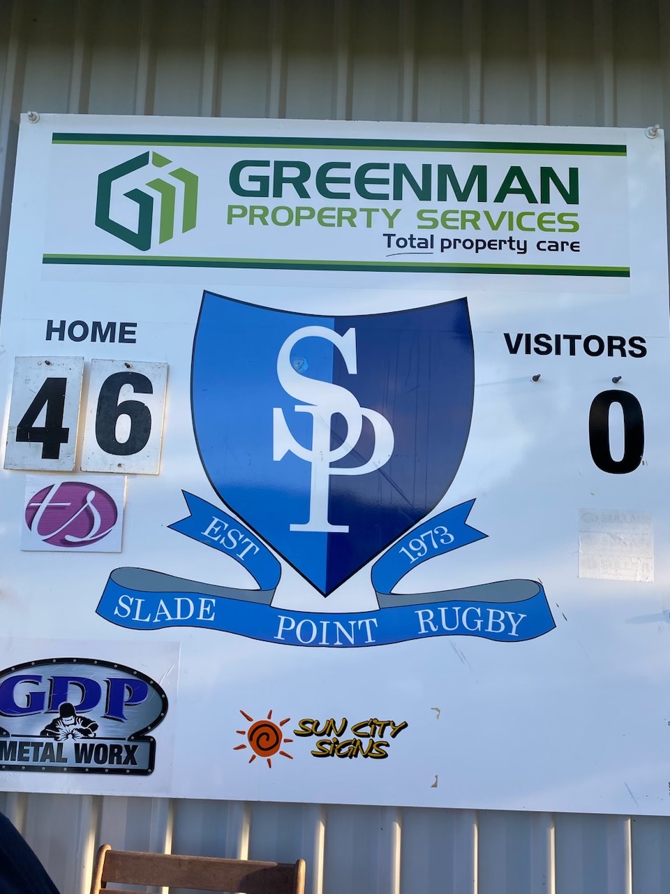Slade Point Rugby Union sponsorship
